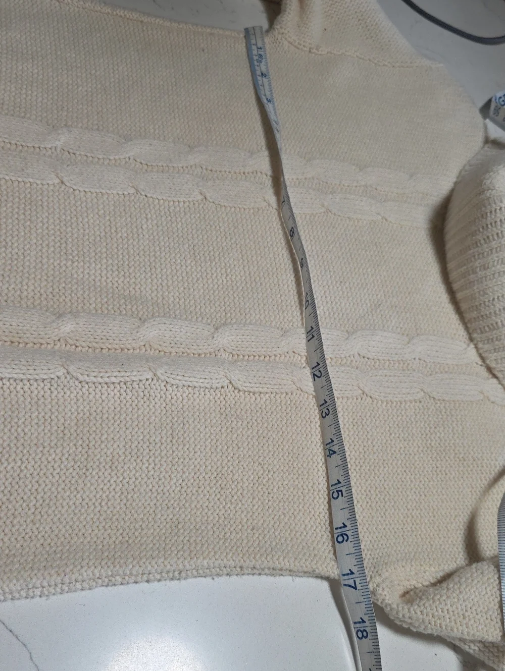 J.crew Cream Cable-Knit Turtleneck Sweater Size XS